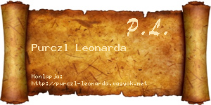 Purczl Leonarda névjegykártya